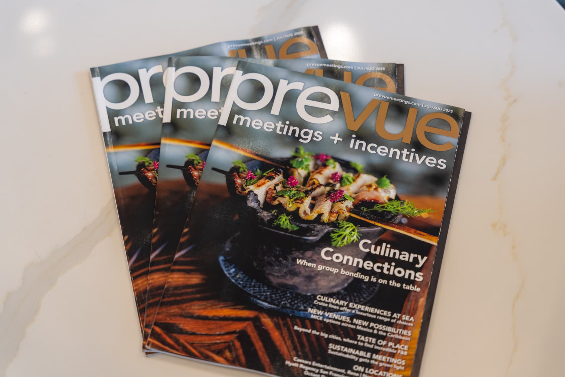 Copies of Prevue Meetings + Incentives magazine